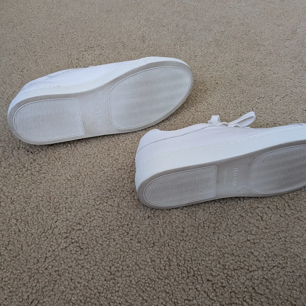M Gemi Palestra Due White Leather Sneakers size 7 37 EUC - Picture 3 of 5